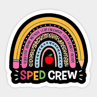 Sped Crew Rainbow Special Education Teacher Back To School Sticker